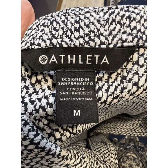 Athleta Womens Medium Braiden Short Jacket Black White Button Up Textured NWT - Picture 8 of 10